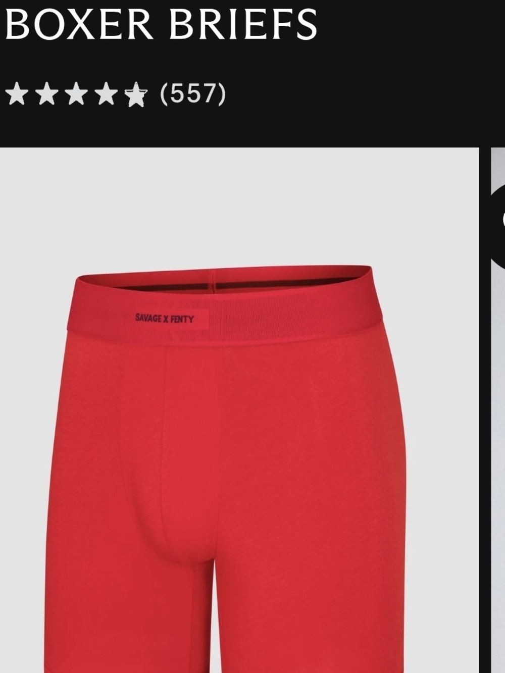 Savage X Fenty Men's Red Boxer Briefs